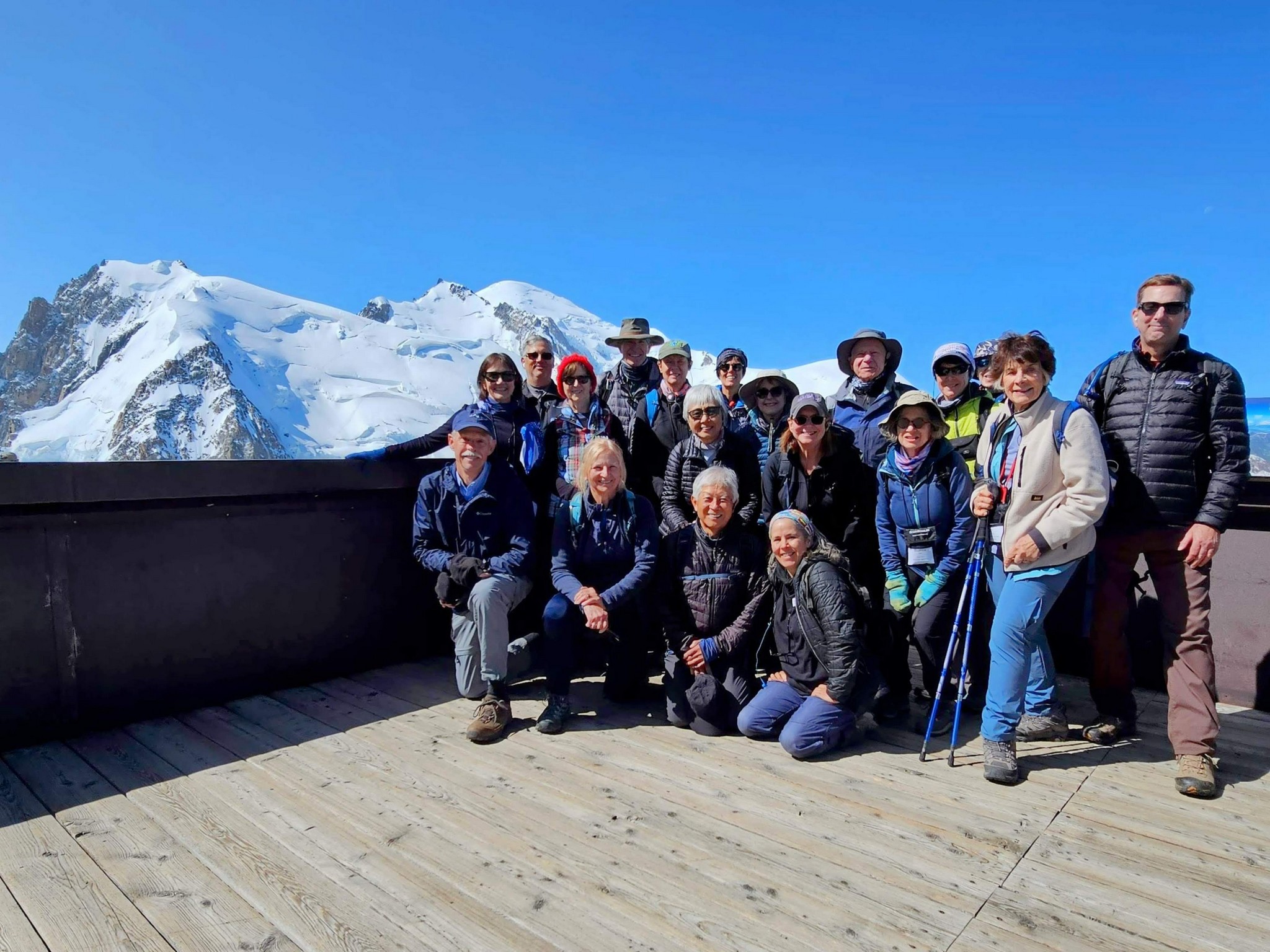 Today's Hikers (L-R) Back: Tracy, Tryon, Jenny, Gerald, Karen, Yoshiko, Valerie, Terry, Toni, Bob, Beatrice, Ruth, Julie, Ingrid, Rich Front: Mike, Mary, Masami & Carlota