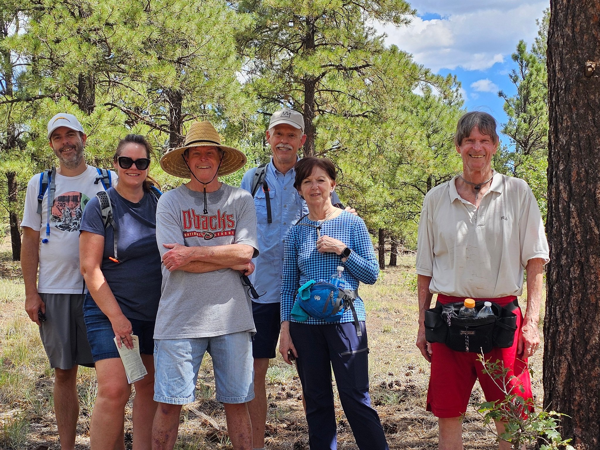 Today's hikers (L-R): Scott, Renee, Jim, Mike Jenny and Jon.