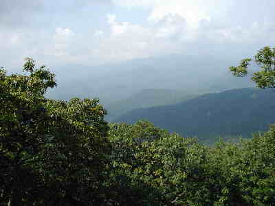 The view from to summit of Blood Mountain!
