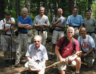 Our group at Slaughter Gap. Kneeling (l-r) David Whitaker, Jack Slaton and Wayne Miller. Standing (l-r) Doug Russell, Bob Presley, Dan Ross, Terry Doyle, Bob Thompson, and Tony Presley.