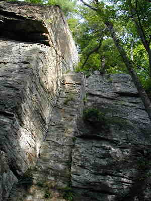 The massive rock faces of Raven Cliffs.