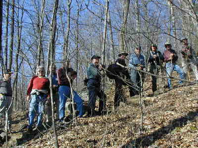Here, we work our way up Sassafras Mountain.
