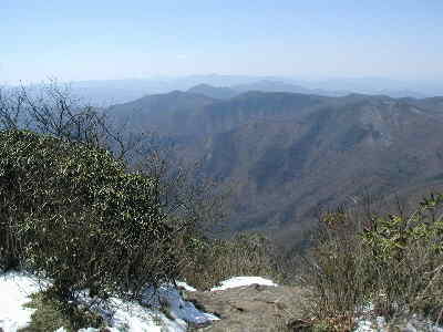 The breathtaking view from the top of Standing Indian Mountain!