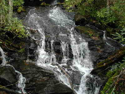 Nice trail-side waterfalls near Winding Stair Gap.