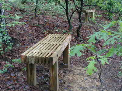 Recent trail improvements include benches about a mile or two from the falls.