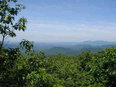 A very nice view from the summit of Springer Mountain.
