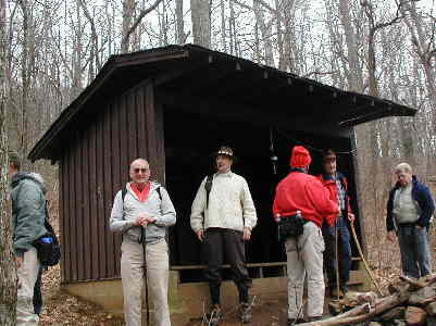 The A.T. shelter at Gooch Gap.