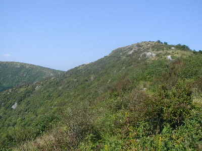 A typical view as we hike down the mountain.