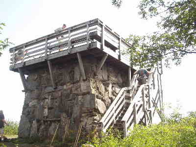The old fire tower on top of Rabun Bald.