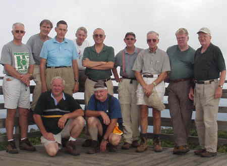 Our group on the tower. Front (l-r)Gerald Shedd, Doug Russell, Back (l-r) Jack Slaton, Dan Ross, Bob Thompson, John Bellamy, Jack Jacobi, Wayne Miller, David Whitaker, Steve Jordan, and Bob Presley.