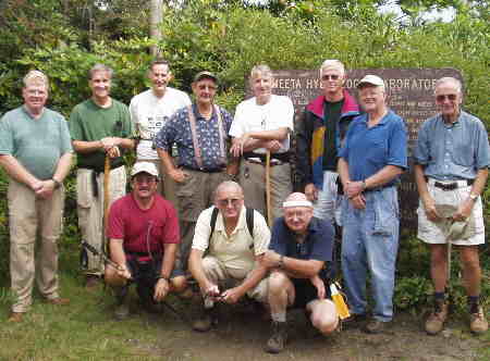 Our group on the trail today. Front (l-r)Rick Porter-Whitmire, Jack Jacobi, Doug Russell. Back (l-r) Steve Jordan, Dan Ross, Bob Thompson, Wayne Miller, John Bellamy, Jack Slaton, Bob Presley, and David Whitaker.