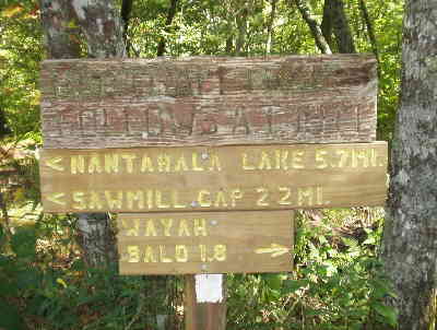 The trail sign a little over half-way to our destination. The Bartram joins the Appalachian Trail for a while.