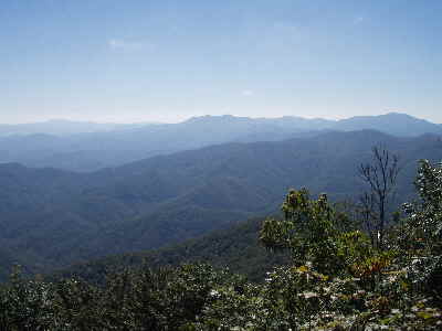 Looking over to Standian Indian Mtn. and Albert Mtn.
