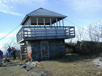 This is the old fire tower at the top of Yellow Mountain. This was our lunch spot for the day.