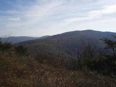 The early morning mountain views were nice.