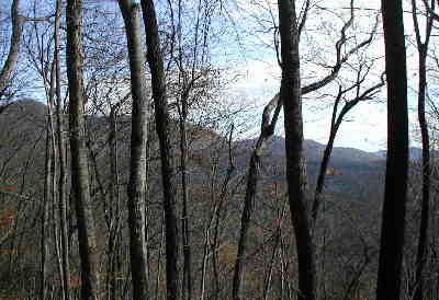 Now that the leaves have fallen, there are more mountain views.