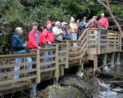 Our group at the observation deck at Martin Creek.