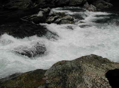 There is a very loud roar produced by this violent turbulence known as Bull Sluice.