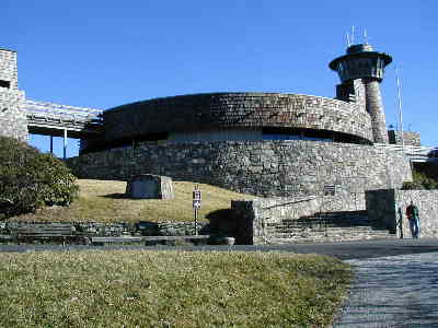 At the end of the .5 mile Brasstown Bald Trail you have reached the summit and the Visitor's Center. (Georgia's highest point!)