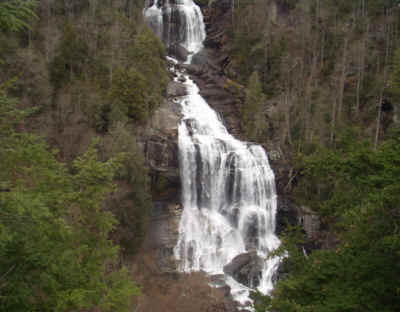 We took the short drive up to magnificent Whitewater Falls. (about a half-mile above the Bad Creek Project turn-off) This is the tallest waterfalls in the Eastern U.S. (411 ft.)