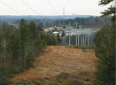 As we passed under this powerline, we could see Currahee Mountain on the horizon.