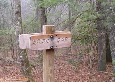 We reach Gooch Gap at 3.5 miles.