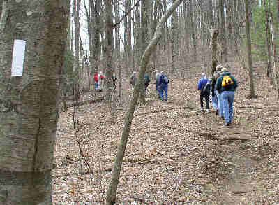 Our group of 14 heads off to Deep Gap.