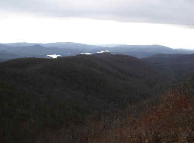 Some very nice mountain views. Here we see Lake Burton in the distance.