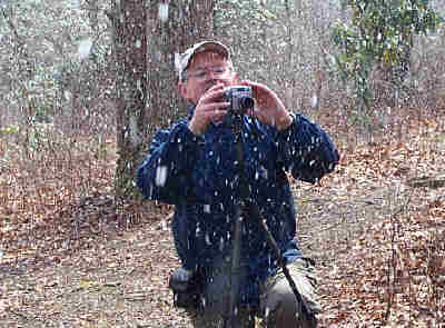 Here, Tony sets up the tripod for our group picture.
