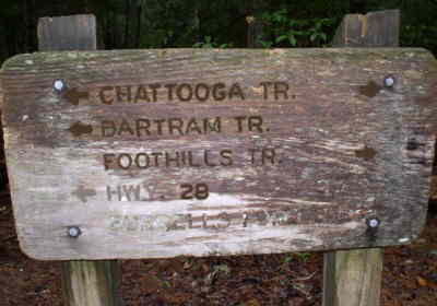 The intersection of the Chattooga, Bartram and Foothills Trail.