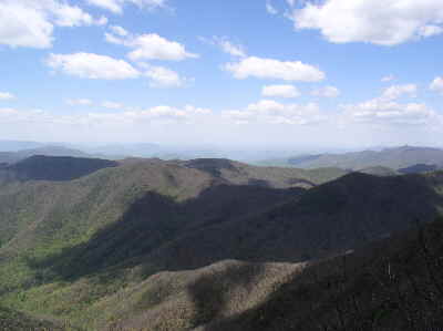 A view from the 5,498 ft. summit of Standing Indian Mtn., NC.