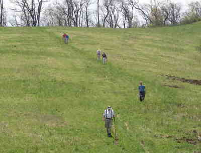 Working our way back down from Siler Bald.