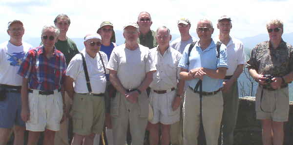 The OFHC gang for today's hike. (l-r)Tony Presley, David Whitaker, Dan Ross, Doug Russell, Wayne Miller, Bob Presley, John Mooneyham, John Hires, Dan Miller, Jack Jacobi, Bill Taylor and Steve Jordan.