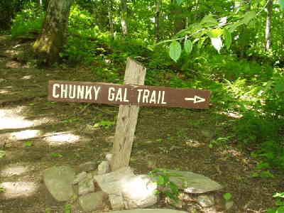 The A.T. intersects the Chunky Gal Trail.