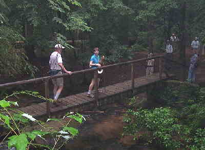 We cross a nice foot-bridge across the creek.