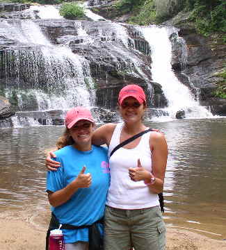 We met a couple of nice UGA students at the falls. (Forgot to get names)
