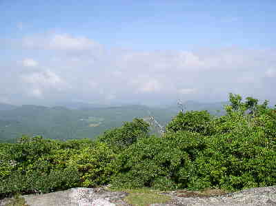 Near the top of Scaly we get some nice views (although hazy).