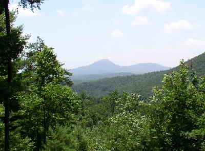 A nice view of Yonah Mountain from the Dukes Creek Parking lot.