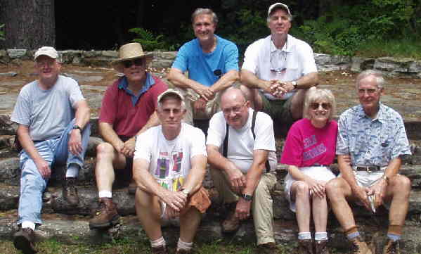 The OFHC gang for today's hike. (l-r) Bob Presley, Dan Knight, Jack Slaton, Dan Ross, Doug Russell, Hayward Marshall, Geri Whitaker and David Whitaker.