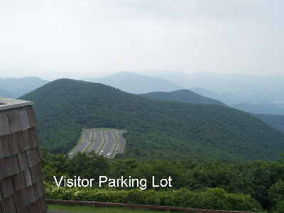 Looking back down to the parking lot!