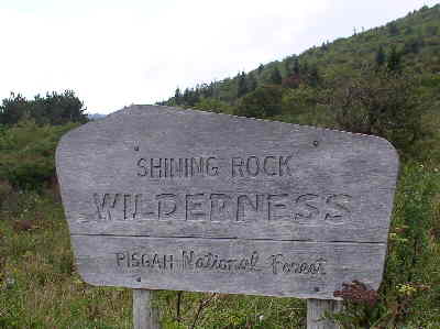 The wilderness sign at Ivester Gap.
