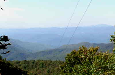 Due to tree growth, the views are somewhat restricted at the summit but we have a good view from the power line cut.