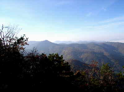 Looking to the east from Jones Knob, we see Scaly Mountain.