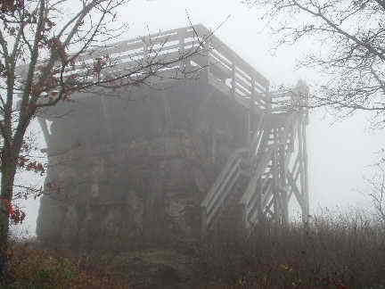 The old observation tower at the Summit of Rabun Bald. Georgia's 2nd highest mountain peak. (4,696 ft.)