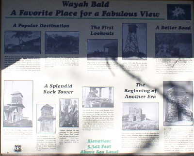 This is one of the nice information signs at Wayah Bald.