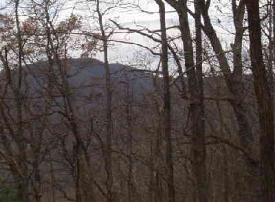 This mountain view is only visible after the leaves have fallen.