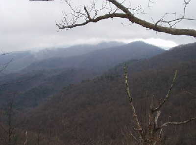 Even with clouds and fog, you can still view the beauty of the Appalachians.