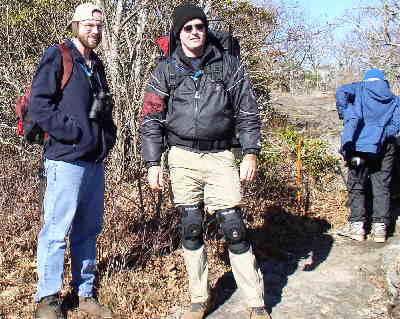 Near the top of Blood Mountain, we met a couple of nice hikers from Dahlonega who took our group picture for the day. (l-r) Chris Hallford and David Jones.