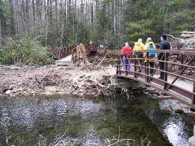 .6 miles into the hike, we cross the two bridges at the Whitewater River.