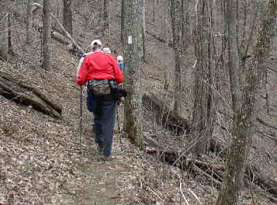 Just think, .....If you want to, you can follow these famous white rectangular trail markers for 2,200 miles!